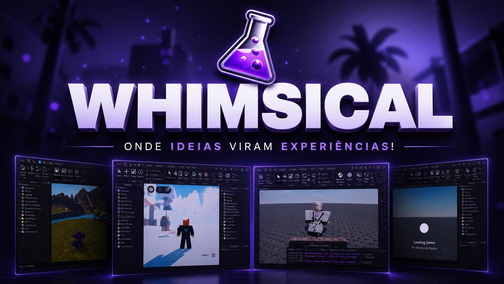 Discovery splash banner for Whimsical Studio - Automatização #7K Discord server