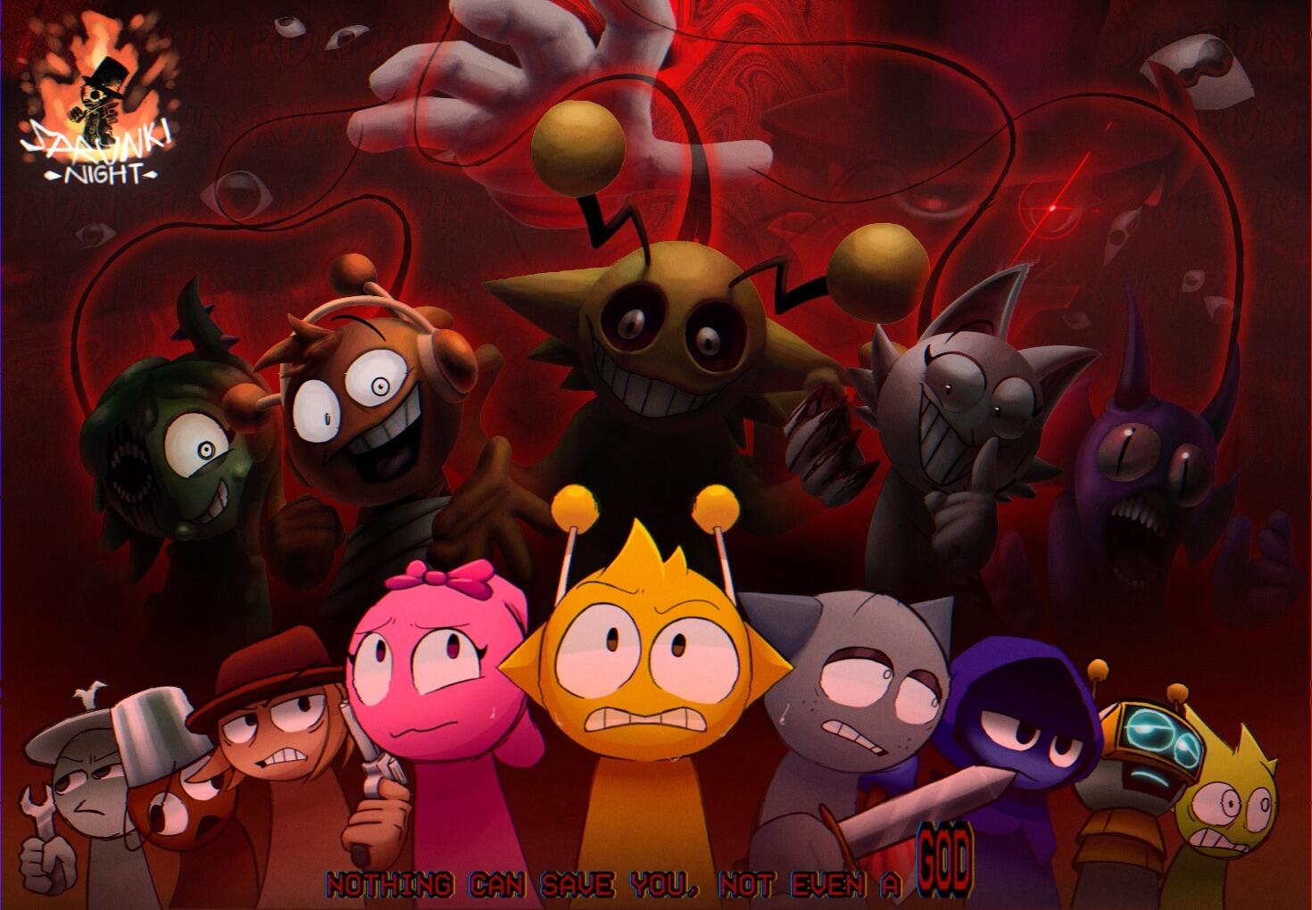 Discovery splash banner for Sprunki Night Discord server