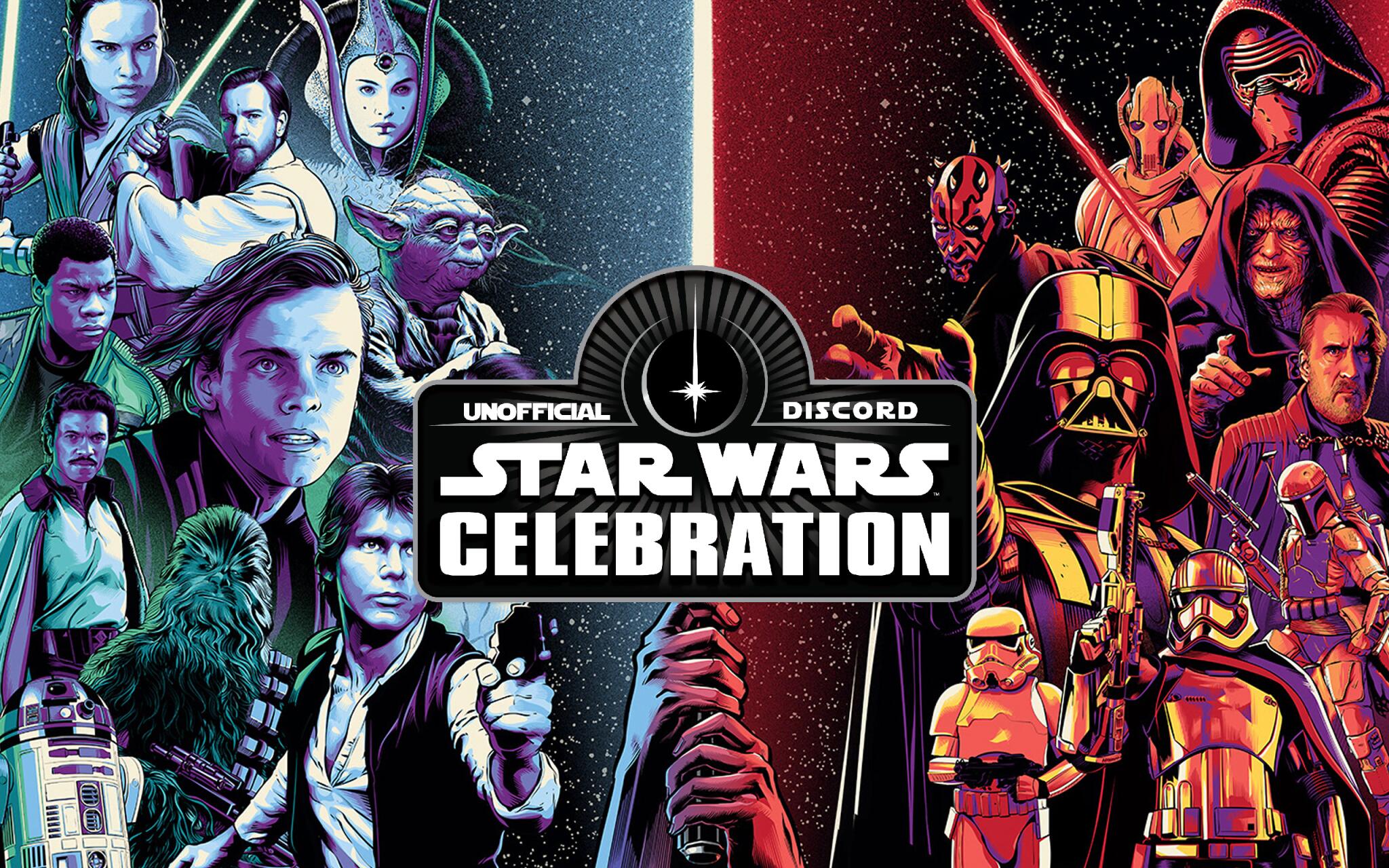 Discovery splash banner for Star Wars Celebration Los Angeles Discord Discord server