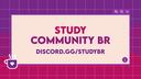 Discovery splash banner for study community 🇧🇷 Discord server