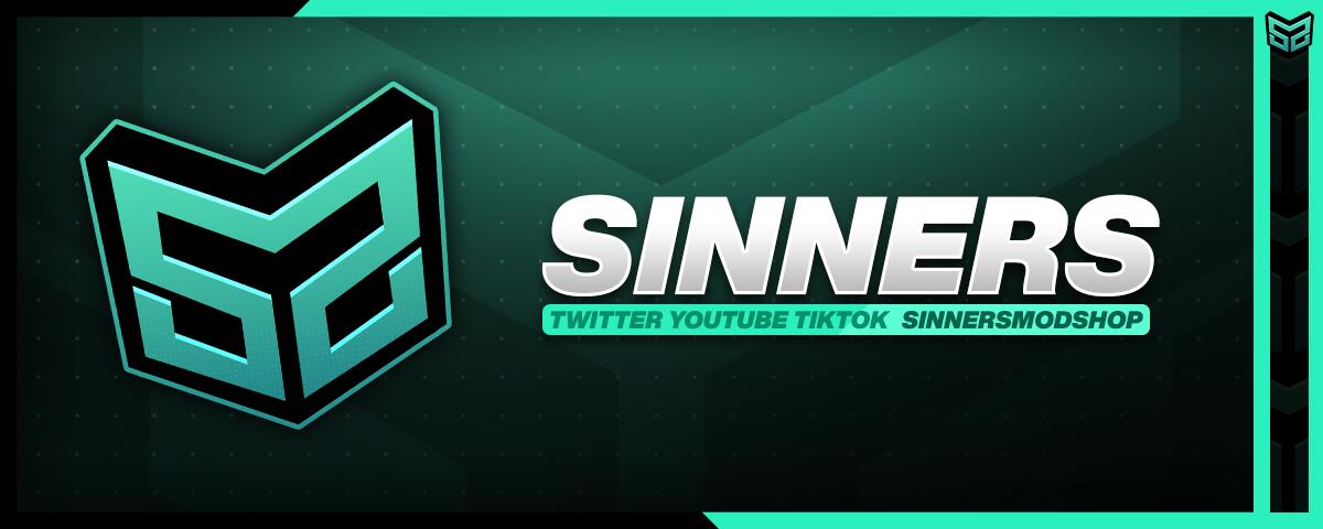 Discovery splash banner for Sinner's Mod Shop Discord server