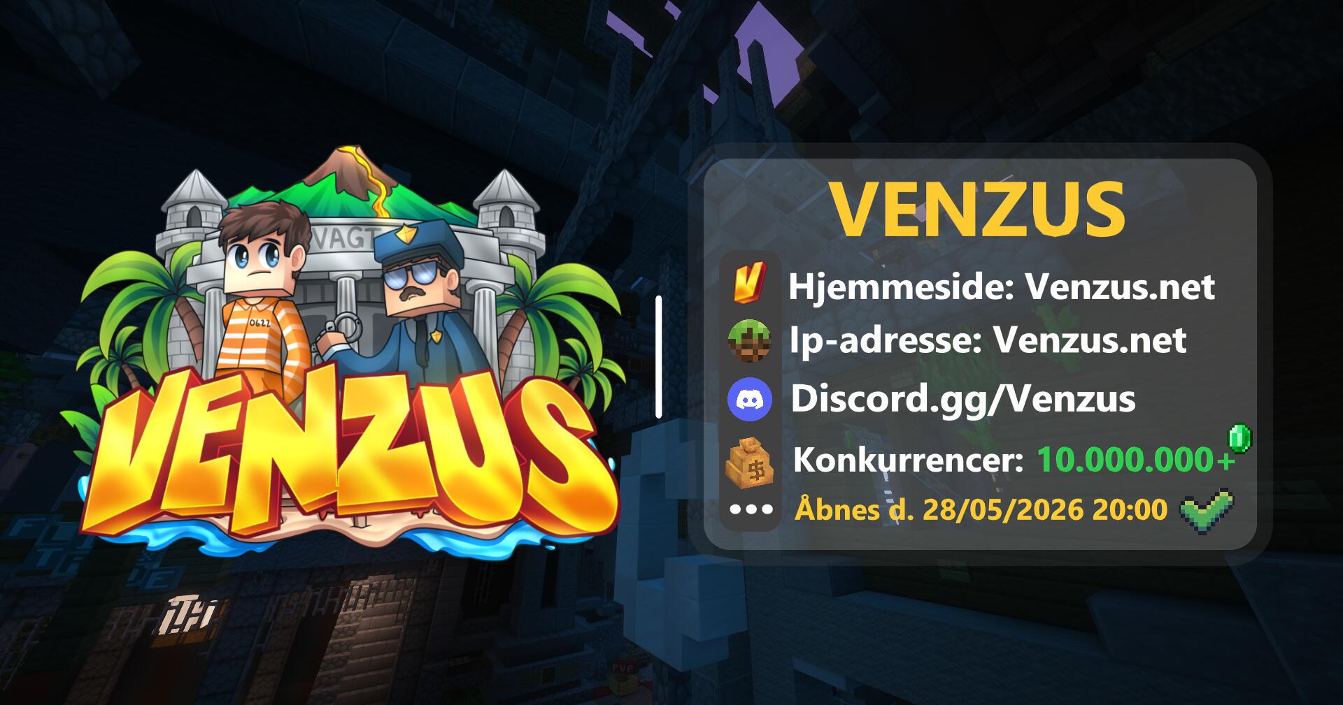 Discovery splash banner for 🌴┃ Venzus.net Discord server