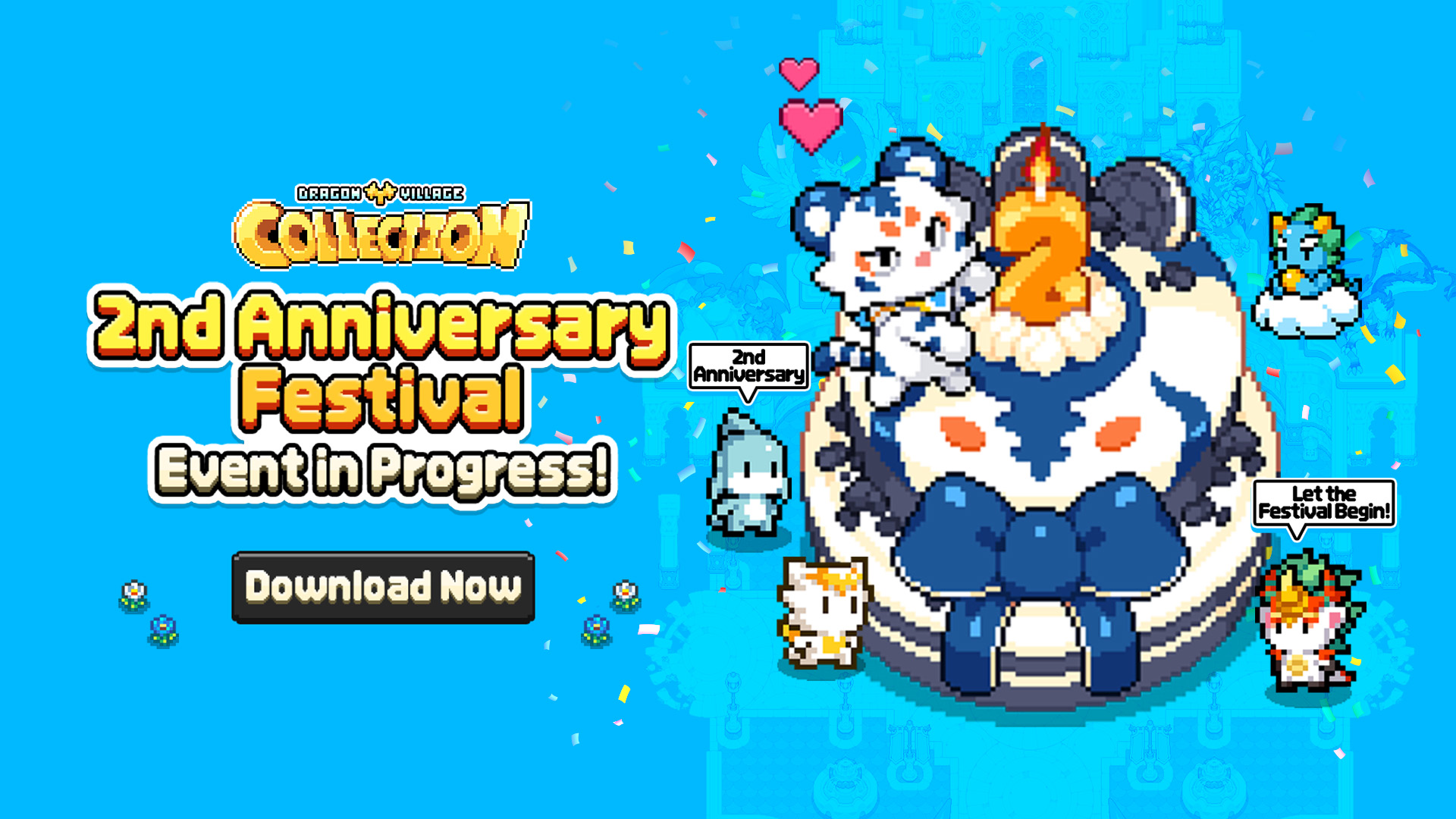 Discovery splash banner for Dragon Village Collection Discord server
